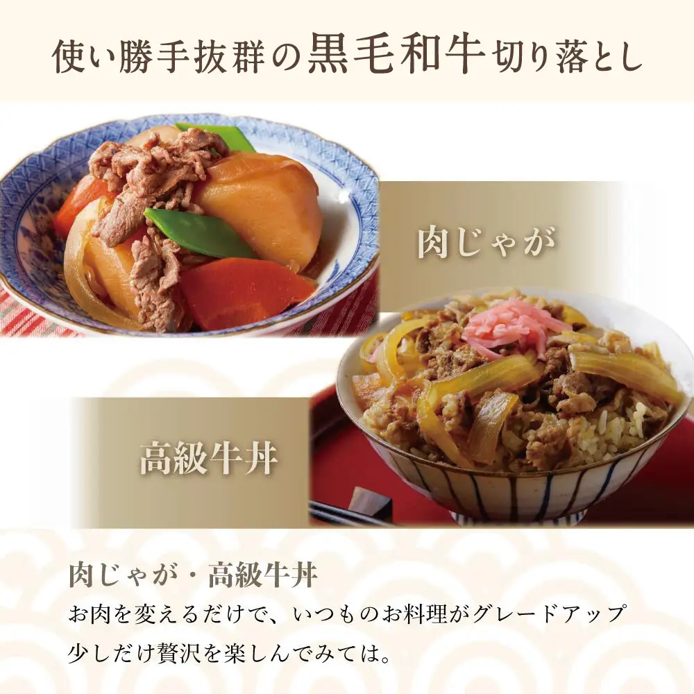 【鹿児島県産】黒毛和牛 赤身 切り落とし 1kg(500g×2） 切落し 牛丼 すき焼き 肉じゃが 炒め物 小分け 冷凍 スターゼン