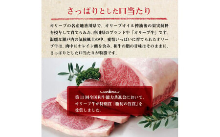 香川県産黒毛和牛 オリーブ牛 ハンバーグ3袋(100g×6枚入)&牛すき丼3食セット