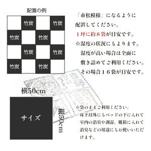 床下竹炭 8L 2袋 （お試し竹酢液30ml×8個付き）