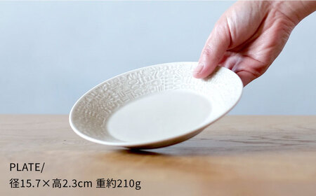 【波佐見焼】PATTERNED PLATE・MUG ペア ４点セット yellow＋morningmist【BIRDS’ WORDS】[CF043] 波佐見焼
