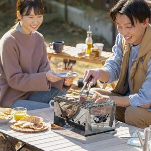 バーベキューコンロ　コンパクトＢＢＱコンロ　CBBQ-300　シルバー【アイリスオーヤマ】【アイリスオーヤマ宮城】