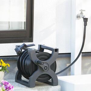 エックスホースリール２０Ｍ　ＥＣＯXHR-20E　ダークグレー／ブラック アイリスオーヤマ