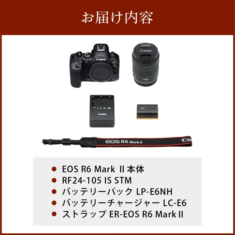 キヤノンミラーレスカメラ EOS R6 Mark Ⅱ・RF24-105 IS STM Canon カメラ R14151
