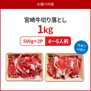 宮崎牛切り落とし1kg N0140-YA870