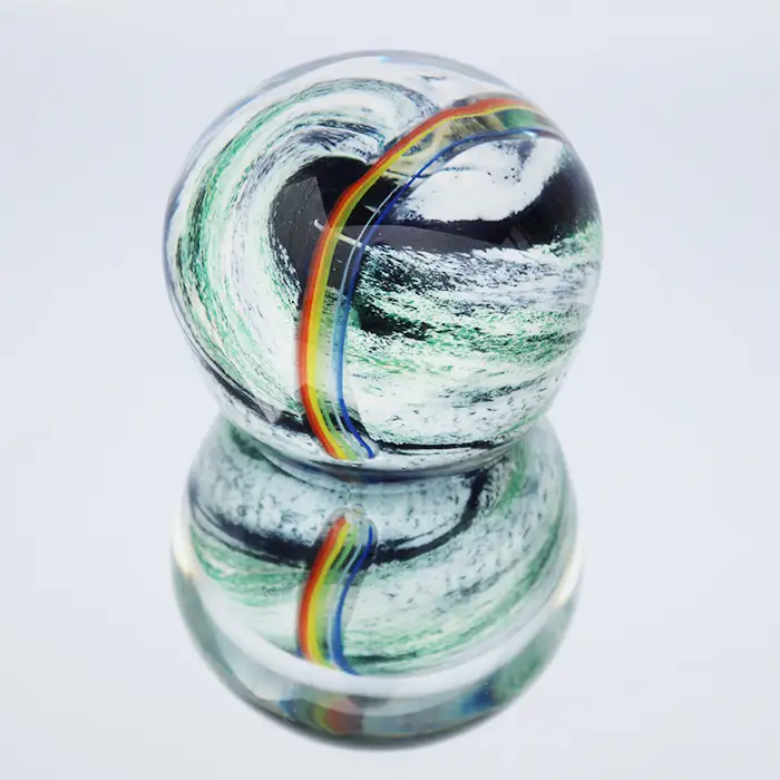 【SUKI GLASS STUDIO】 ガラス工芸品『Earth文鎮』 １個　[0013-0011]