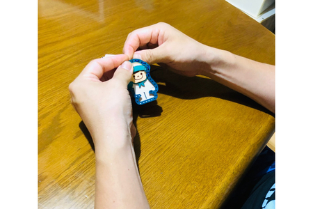 呉氏＆ヤブver2 レザーキーホルダーセット 一点もの 革 キーリング レディース メンズ 鍵 バッグチャーム ストラップ 革小物 かわいい ゆるキャラ ご当地キャラ 鬼 キャラクター ギフト プレゼント 送料無料 広島県 呉市 ku022-016-r