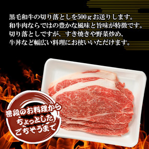 （K40-001）【やまなか家】黒毛和牛切り落とし 500ｇ / 牛肉 和牛切落し 和牛 500グラム　