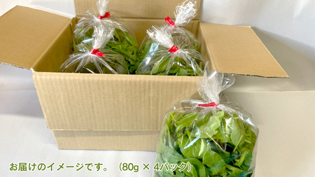 黒澤農園 の ベビーリーフサラダ （ 80g × 4パック ）ファミリーサイズ