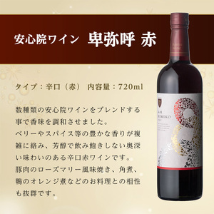 安心院ワイン 卑弥呼 赤(計1.44L・720ml×2本)酒 お酒 ワイン 赤ワイン アルコール 飲料 ぶどう 葡萄 ギフト 贈り物【104303100】【山添産業】