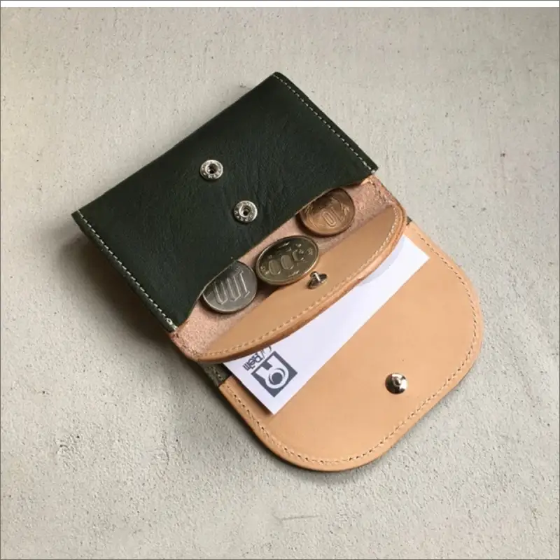 栃木レザー カードケース 牛革カード入れ ｸﾞﾘｰﾝ