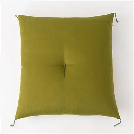 綿ふとん職人が手掛ける綿100%座布団【銘仙判】55cm×59cm【抹茶色】【1401283】
