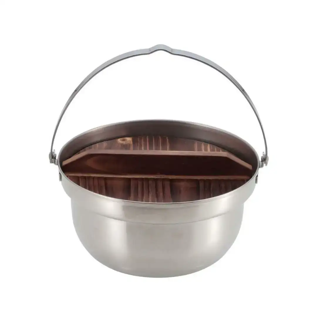 木蓋付きキャンプ焚火鍋 18cm 鍋 CAPTAIN STAG キャプテンスタッグ アウトドア用品 キャンプ用品 調理器具 防災 防災グッズ 防災用品 【011S103】