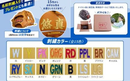 子ども 用 少年 少女 軟式 野球 グローブ ( 刺繍 入り ) 【 吉川清商店　bro's 】