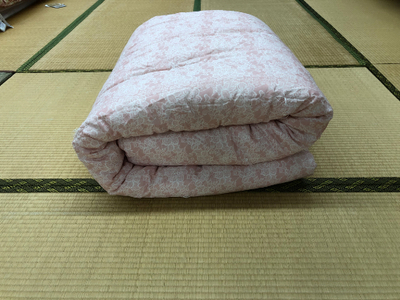 もめん綿入り（コットン100％）　肌掛け布団　二重ガーゼタイプ（ローズピンク）【CW105W】