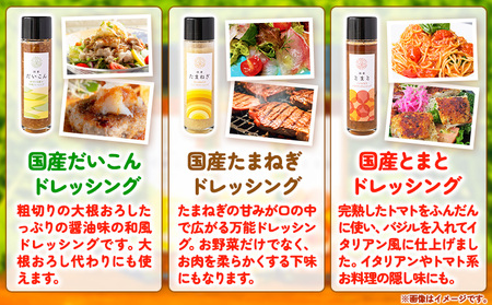 ドレッシング3種とケチャップ＆パスタ用調味料 5種セット 花田農園 《30日以内に出荷予定(土日祝除く)》ドレッシング だいこん 大根 たまねぎ 玉ねぎ とまと トマト 野菜 国産 無添加 ケチャップ パスタ用調味料
