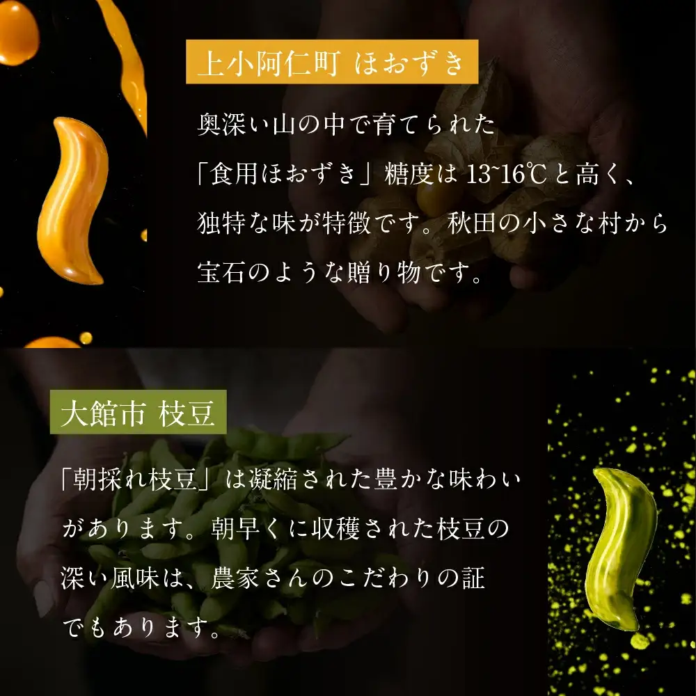 秋田県産の食材を使用したオリジナルショコラ AKITA HASHIOKI　60P5601