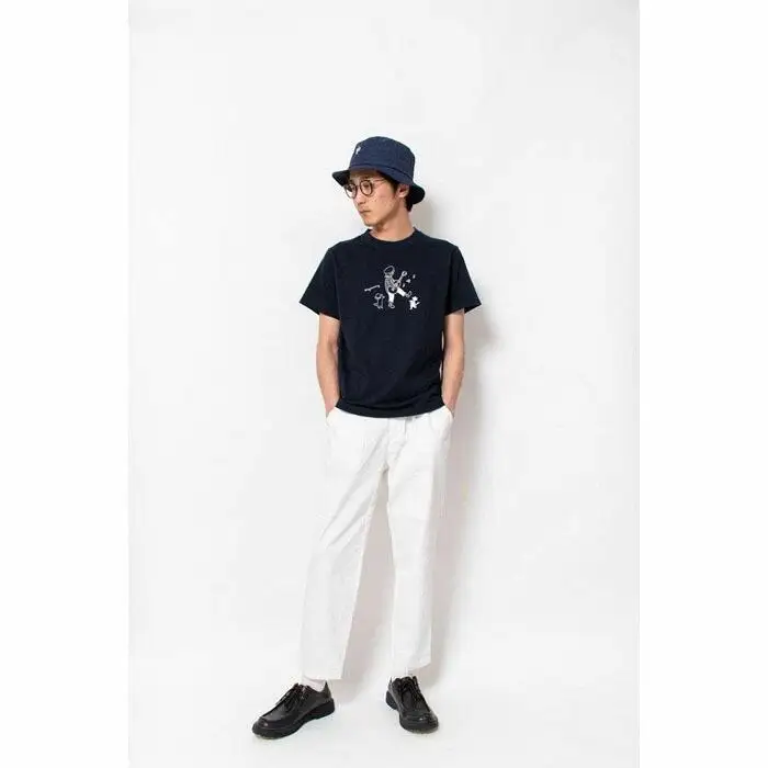《2》メンズL　ミュージックTシャツ　NAVY
