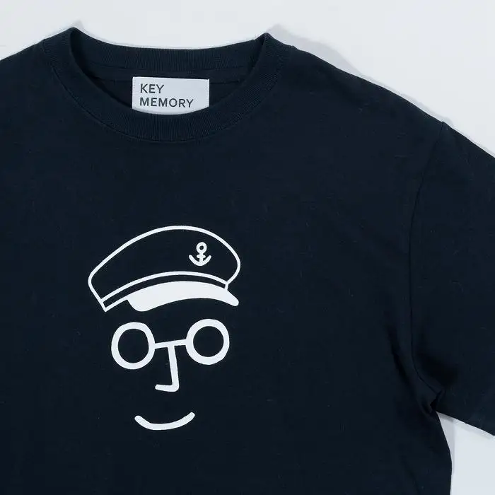 《0》【KEYMEMORY鎌倉】セーラー帽イラストTシャツ NAVY