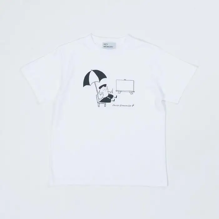 《3》【KEYMEMORY鎌倉】GrenouilleイラストTシャツ WHITE