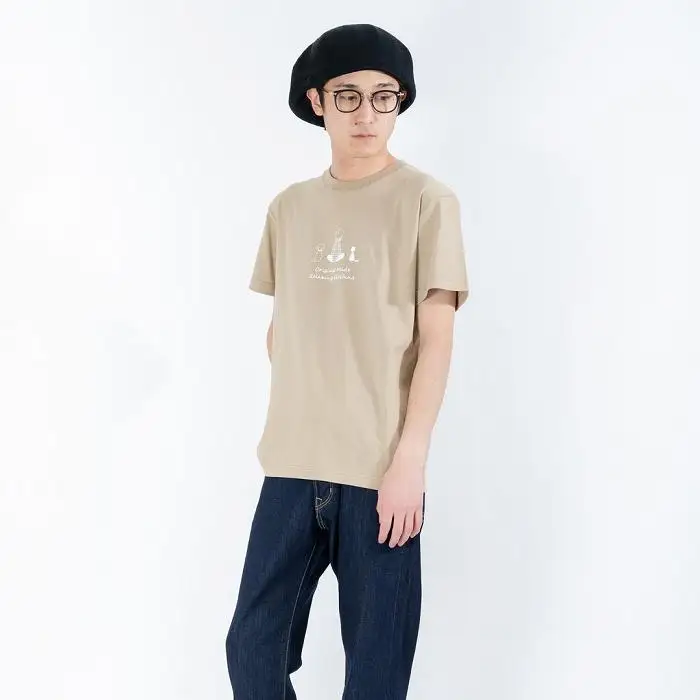 《0》【KEYMEMORY鎌倉】TIMEイラストTシャツBEIGE
