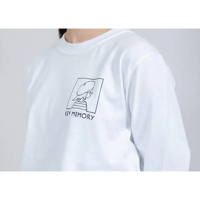 《0》【KEYMEMORY　鎌倉】ウィンドーイラストロングTシャツ　WHITE