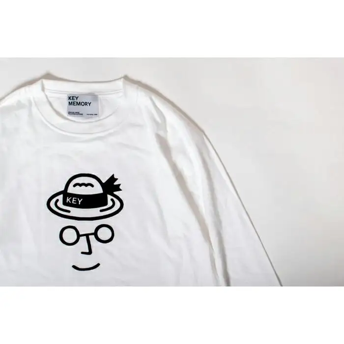 《2》メンズL　麦わらロングTシャツ　White