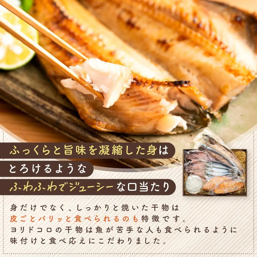 干物カフェ　ヨリドコロ 絶品干物セット ～Beach～ ｜ 干物 ひもの カルシウム 乾物 あじ さば しらす さつま揚げ 自家製 ごはん ご飯 お供 ご飯のお供 おつまみ 小魚 海鮮 冷凍 冷凍便 送料無料 神奈川 鎌倉 干物