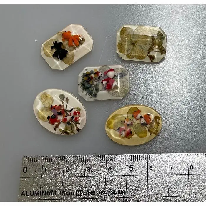紫陽花のブローチ(ラウンド)