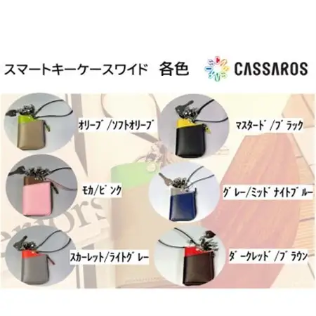 スマートキーケース・ワイド(スカーレット/ライトグレー)_装飾品・工芸品  服飾小物 _【1387024】