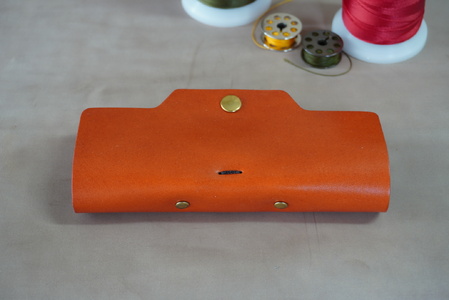 メガネケース 栃木レザー 牛革 日本製 レザー 天然皮革 眼鏡ケース 人気 おすすめ:レンガ