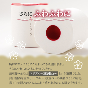 【望月製紙】トイレットペーパー 無香料 うさぎ2ロールギフトボックス 高級 トリプル(3枚重ね) 22ｍ やわらか 箱入り 贈答 プレゼント ギフト お祝い【望月製紙株式会社】 [BQAR005]