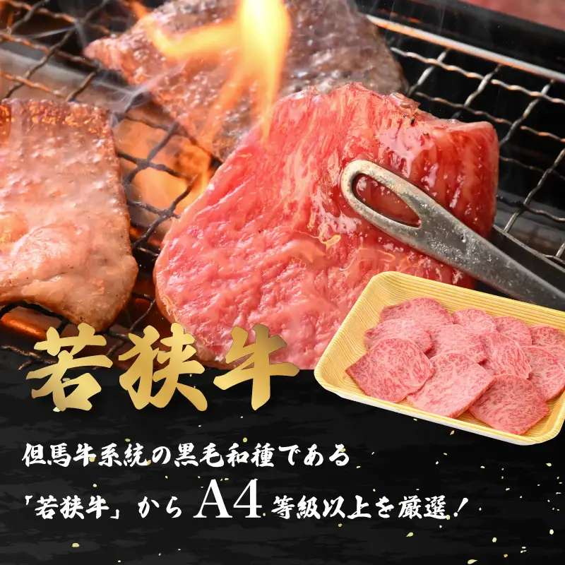 【ブランド肉】若狭牛 和牛ロース 焼肉用 計1kg 国産肉 冷凍 [e02-g002]