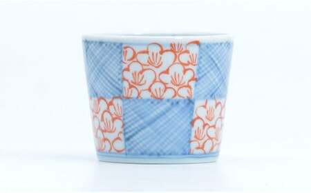 有田焼 文青 そば猪口 3個セット【まるぶんオリジナル】食器 器 うつわ 磁器 陶磁器 和食器 そばちょこ カップ 3個 セット ペア 初期伊万里 染付 赤絵 手描き 青 赤 食洗機対応 A35-336