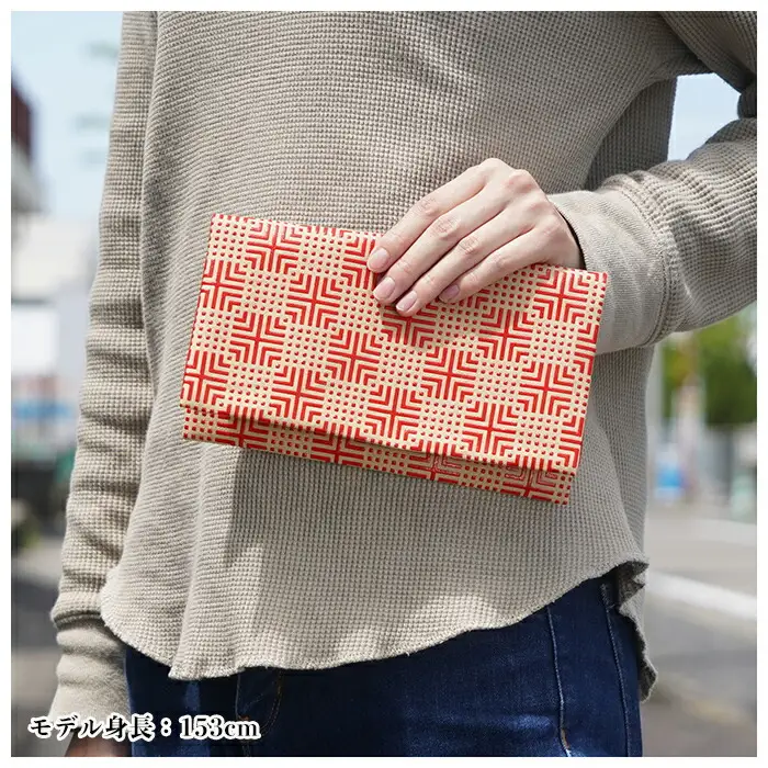 漆プリントふくさ【赤色】ふくさ 袱紗 ご祝儀袋入れ マルチケース 漆プリント 染め物 伝統工芸 【00-085-07b】