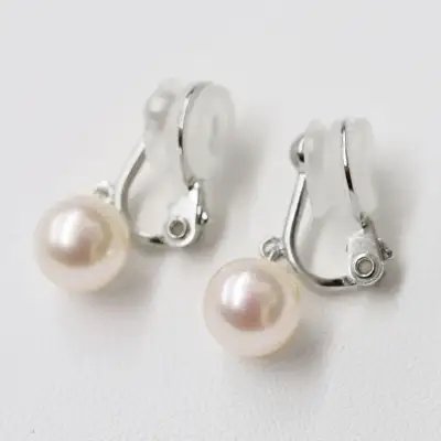 S085-326A_天草産 8mm-8.5mm あこや真珠 ホワイトピンク 花珠級 スタッド パールピアス イヤリング【H：イヤリング SV925（シルバー）※ブラ】