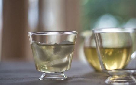 耐熱ガラス製 重ねてしまえる 高台付き角碗 2個＆和茶急須 1個[ZF321]