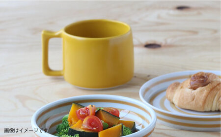 【波佐見焼】 Cheerful（イエロー・ホワイト） プレート マグカップ 8点セット 器 食器 皿 コーヒーカップ 角皿【Cheer house】[AC236] 波佐見焼