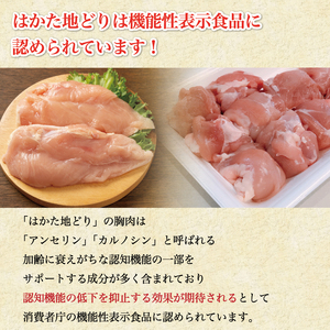 【ふるさと納税】はかた地どり モモ・ムネ肉 合計500g 塩胡椒付【化粧箱入】焼き鳥、焼き肉、すき焼き用 [a9215] 株式会社マル五 ※配送不可：離島【返礼品】添田町 ふるさと納税