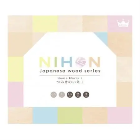エドインターの【つみきのいえL 】(日本産/木製玩具)【1329429】