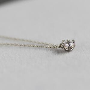 プラチナ900【ラボグロウンダイヤモンドネックレス】0.2ct 美しい6本たてづめデザイン 長さ40cm LAB-PT900-001 ネックレス