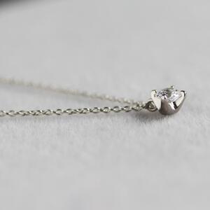 プラチナ900【ラボグロウンダイヤモンドネックレス】0.2ct 4本たてづめデザイン 長さ40cm LAB-PT900-002 ネックレス