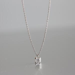 プラチナ900【ラボグロウンダイヤモンドネックレス】0.2ct 可愛い4点留めデザイン 長さ40cm LAB-PT900-005 ネックレス