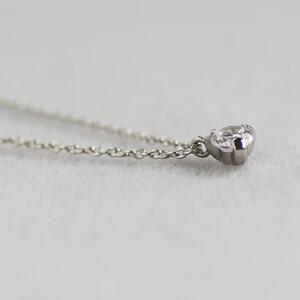 プラチナ900【ラボグロウンダイヤモンドネックレス】0.2ct 上品な3点留めデザイン 長さ40cm LAB-PT900-010 ネックレス