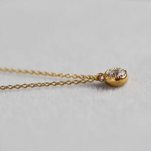 K18イエローゴールド【ラボグロウンダイヤモンドネックレス】0.2ct 人気のミルグレイン 長さ40cm LAB-K18-003 ネックレス