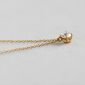 K18イエローゴールド【ラボグロウンダイヤモンドネックレス】0.2ct 可愛い王冠モチーフ 長さ40cm LAB-K18-007 ネックレス