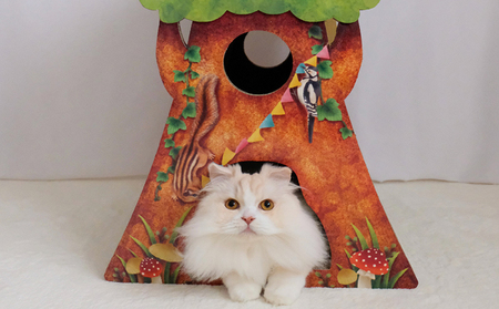 猫の爪とぎ　森のツリー 猫 ねこ ネコ cat 爪とぎ ダンボール 丈夫 写真映え 日本製 常滑市 国産 おもちゃ ペット ツリー インテリア かわいい 動物 猫用品 猫用玩具 グッズ 愛猫へのプレゼント キャットタワー 猫タワー ペット用品 