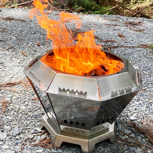 [MoosF] 二次燃焼焚火台 (ダイヤモンドモデル) [0537]