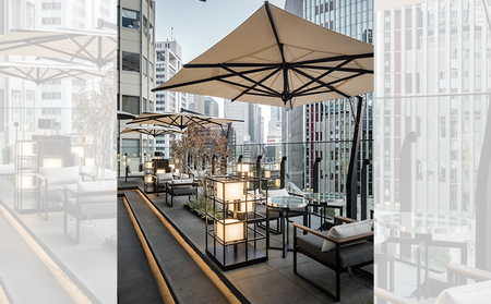 【タカノエクステリア】ステラ（スクエアタイプ）≪パラソル≫ 庭 自宅 店舗 プールサイド ベランダ 風に強い スタイリッシュ 風抜き機構 転倒防止 破損防止 シンプル おしゃれ 