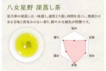 八女星野 深蒸し茶 合計300g 100g×3本 緑茶 茶葉