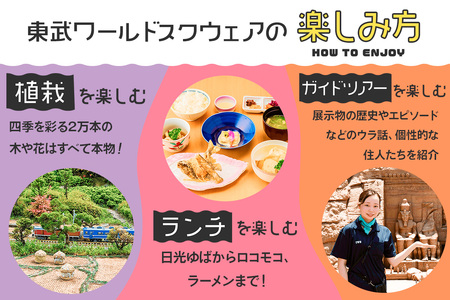 東武ワールドスクウェア 入園券(大人1名) [0342]